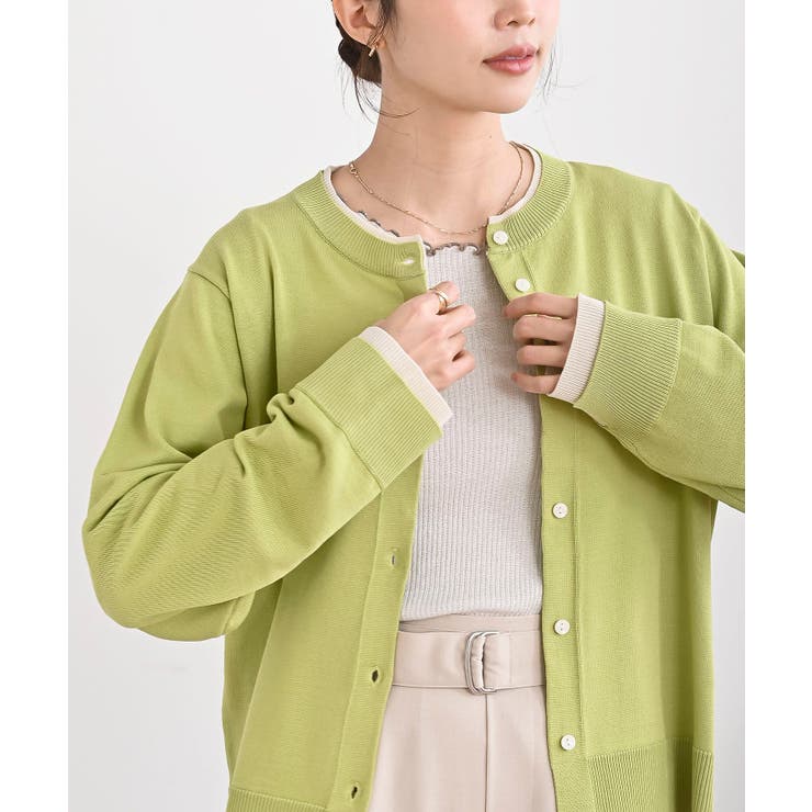 配色レイヤード風ニットカーディガン | rps | 詳細画像22 