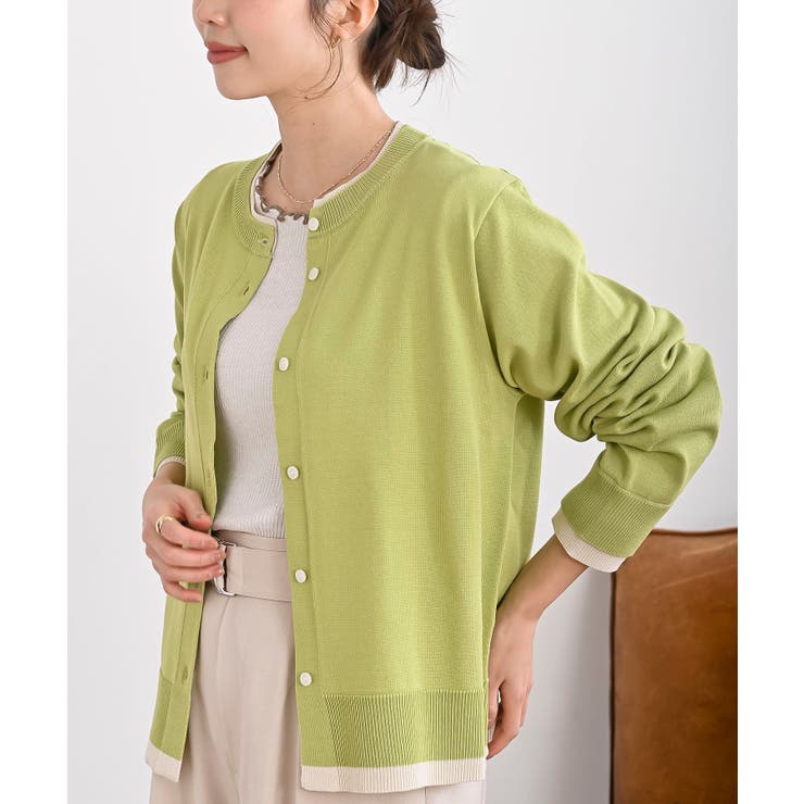 配色レイヤード風ニットカーディガン | rps | 詳細画像23 