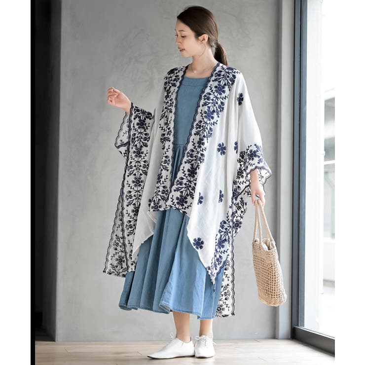 ウエスト切替７分袖デニムギャザーワンピース | rps | 詳細画像20 