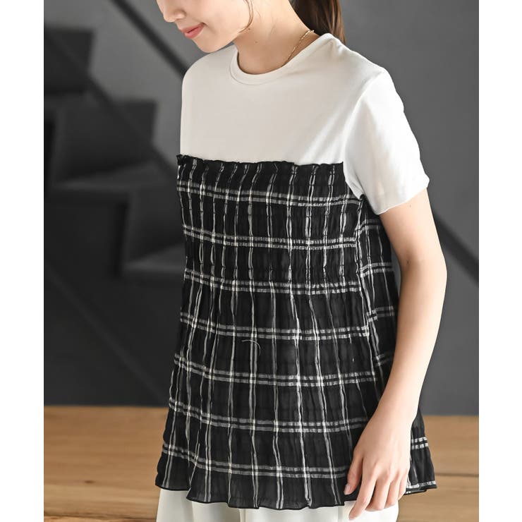 CHACグレー | 異素材シャーリングドッキングＴ | rps