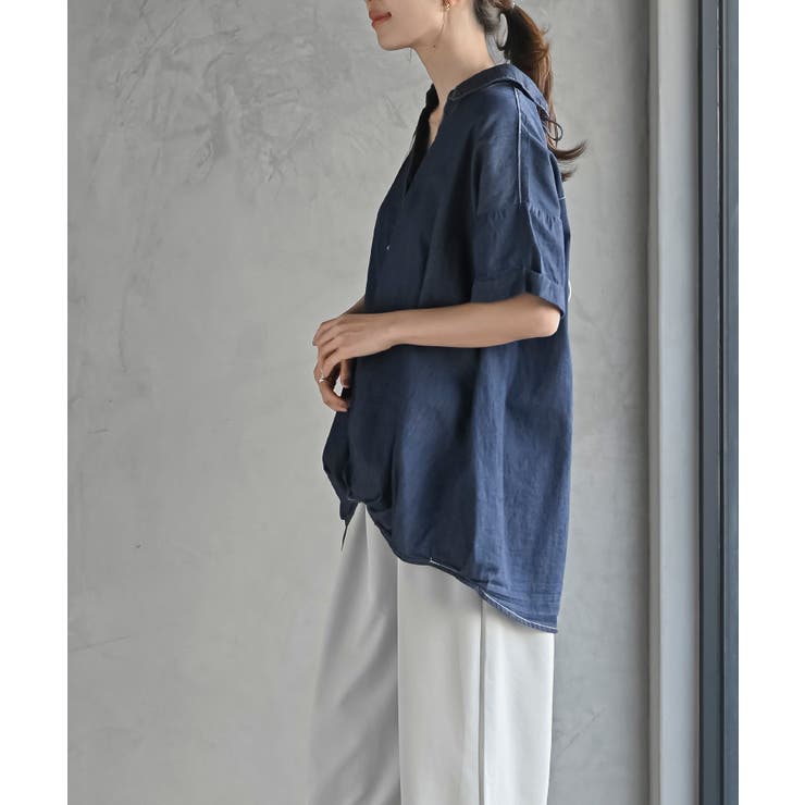 ＢＡＣＫレースアップ 裾タックブラウス | rps | 詳細画像11 