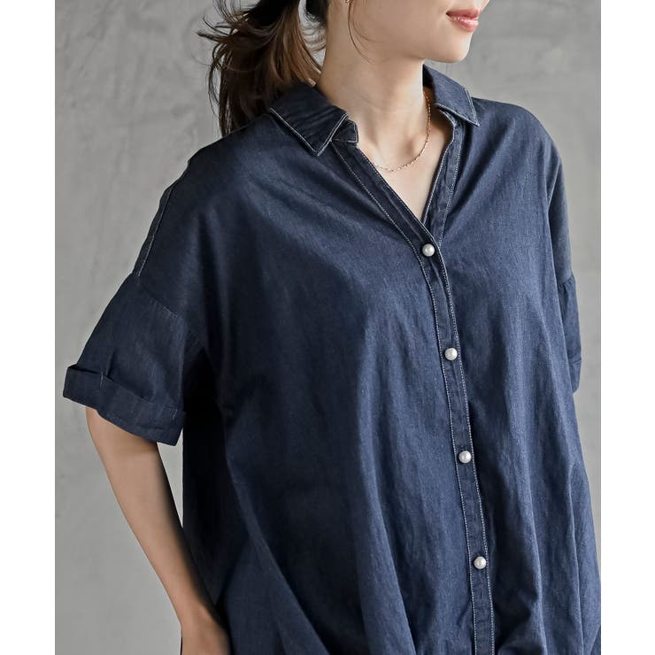 ＢＡＣＫレースアップ 裾タックブラウス | rps | 詳細画像14 