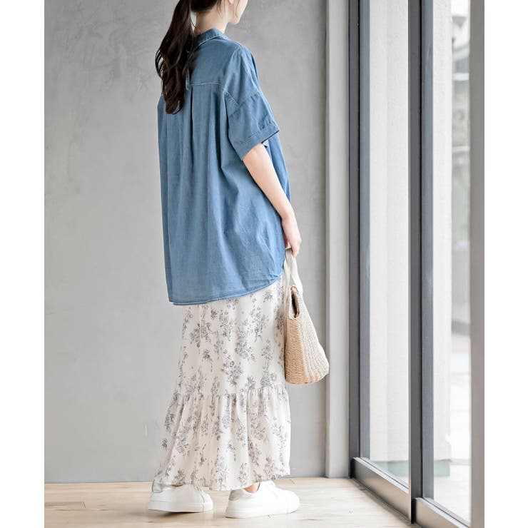 ＢＡＣＫレースアップ 裾タックブラウス | rps | 詳細画像5 