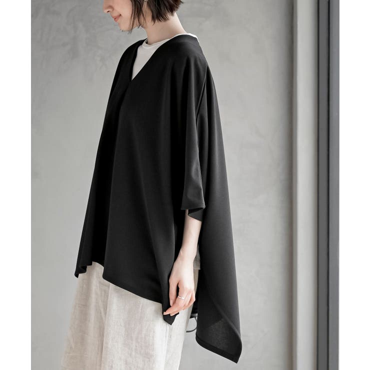 最新入荷 カットジョーゼットポンチョチュニック[品番：RPSW0003669]｜rps トップス