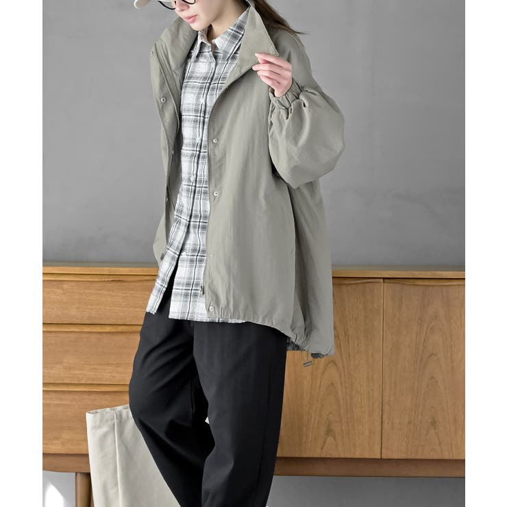 スタンドカラーナイロンコート | rps | 詳細画像28 