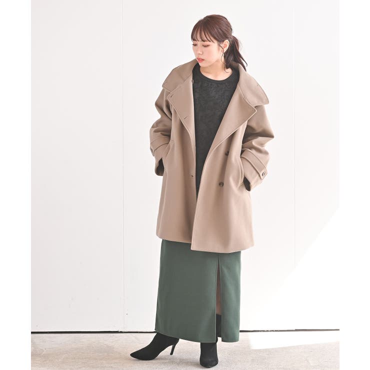 スタンドカラーボリューム袖コート | rps | 詳細画像21 