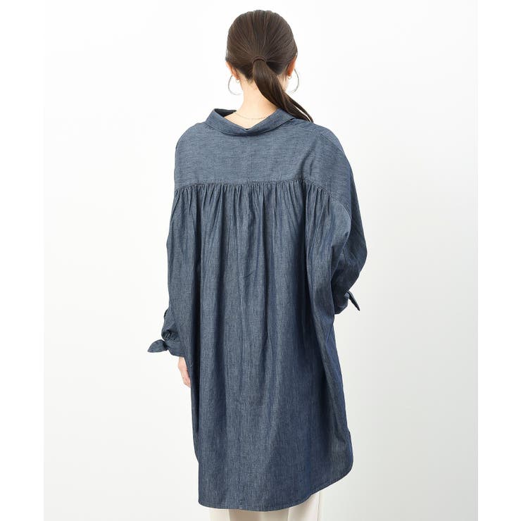 リボン袖デニムシャツチュニック | rps | 詳細画像19 