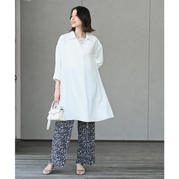 ７分袖スキッパーシャツワンピース | rps | 詳細画像13 