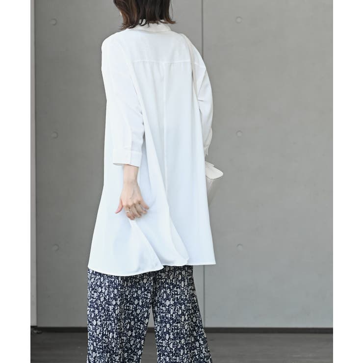 ７分袖スキッパーシャツワンピース | rps | 詳細画像15 