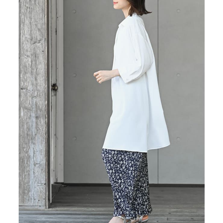 ７分袖スキッパーシャツワンピース | rps | 詳細画像16 