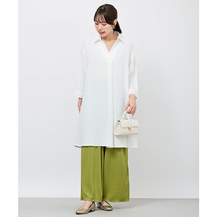 ７分袖スキッパーシャツワンピース | rps | 詳細画像22 