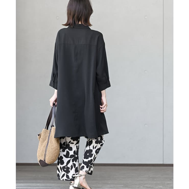 ７分袖スキッパーシャツワンピース | rps | 詳細画像25 