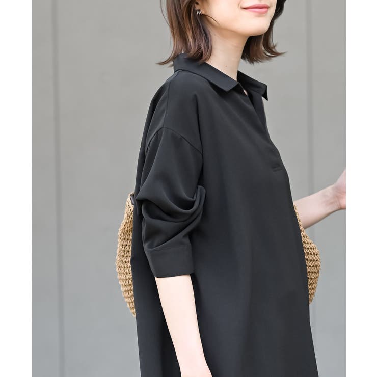 ７分袖スキッパーシャツワンピース | rps | 詳細画像28 