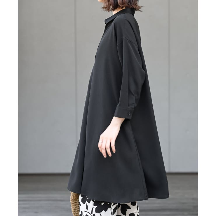 7分袖スキッパーシャツワンピース[品番：RPSW0000070]｜rps