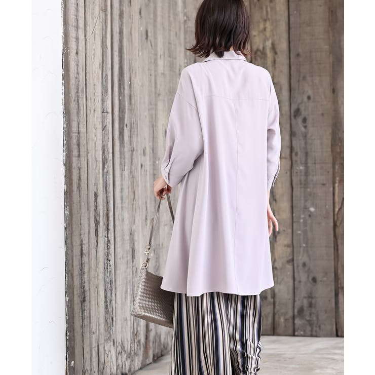 ７分袖スキッパーシャツワンピース | rps | 詳細画像36 