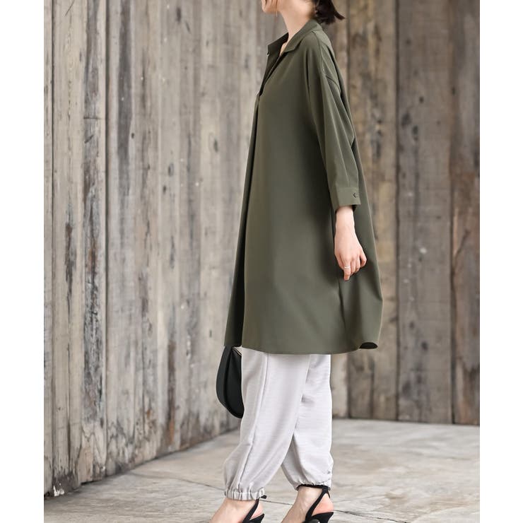 ７分袖スキッパーシャツワンピース | rps | 詳細画像5 