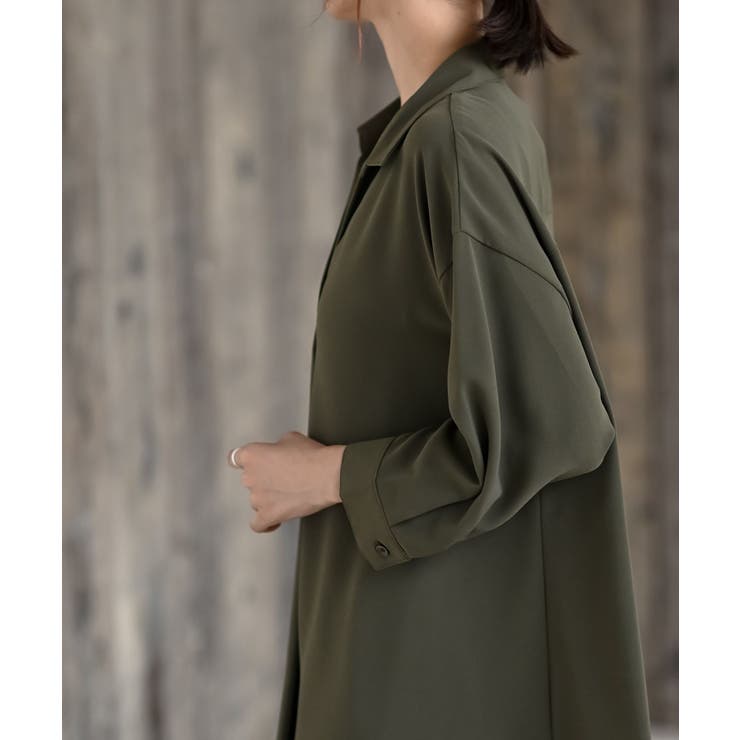 ７分袖スキッパーシャツワンピース | rps | 詳細画像9 