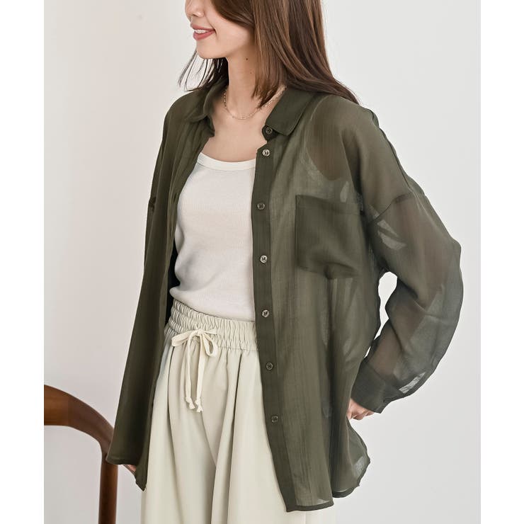 カーキ | エステルガーゼシアーシャツ | rps