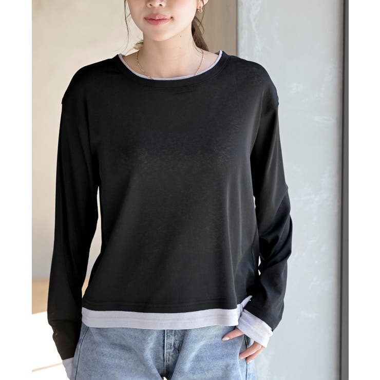 フェイクレイヤードシアーカットソー | rps | 詳細画像14 