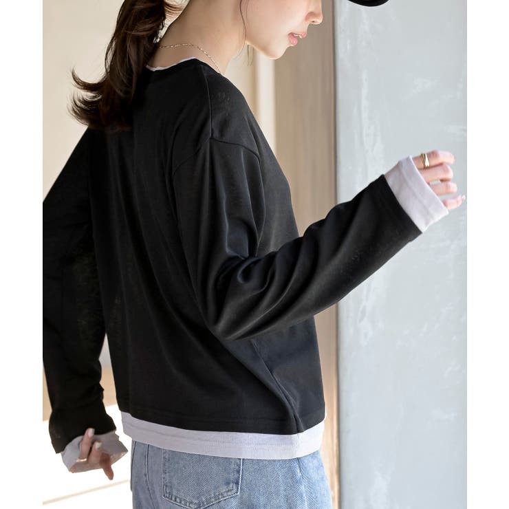 フェイクレイヤードシアーカットソー | rps | 詳細画像17 