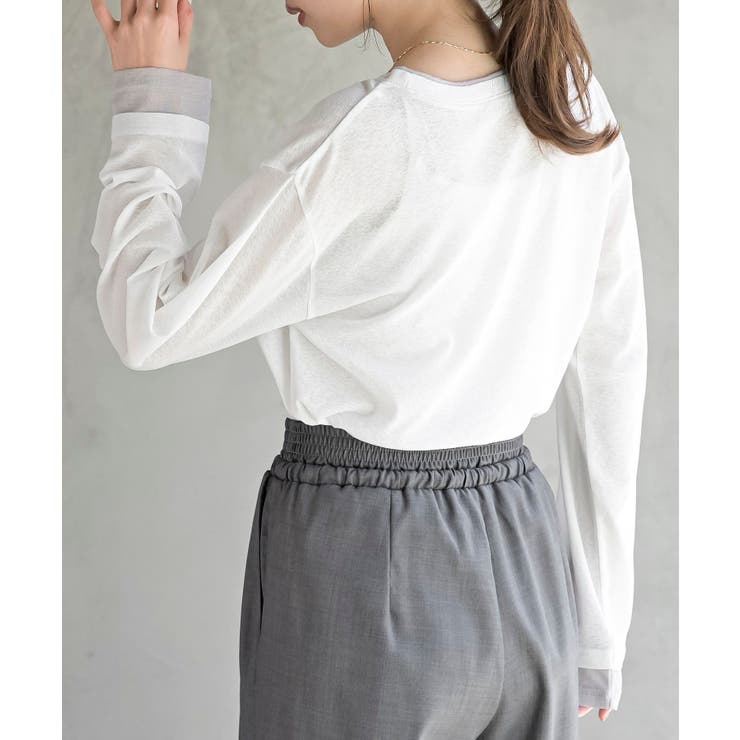 フェイクレイヤードシアーカットソー | rps | 詳細画像23 