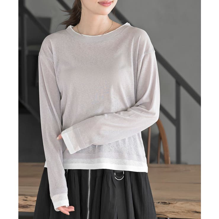 フェイクレイヤードシアーカットソー | rps | 詳細画像6 