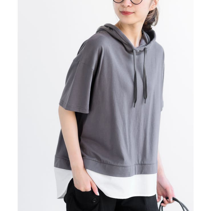 CHACグレー | フェイクレイヤードカットパーカー | rps