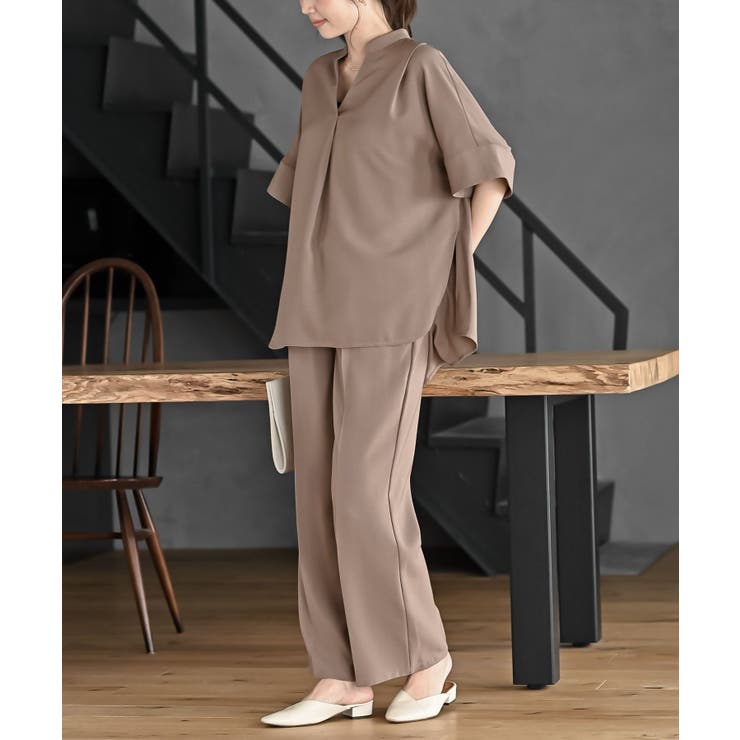 スキッパーブラウスｘイージーパンツセットアップ | rps | 詳細画像11 