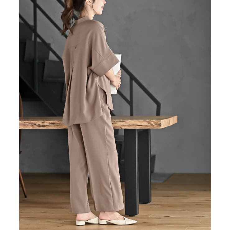 スキッパーブラウスｘイージーパンツセットアップ | rps | 詳細画像13 