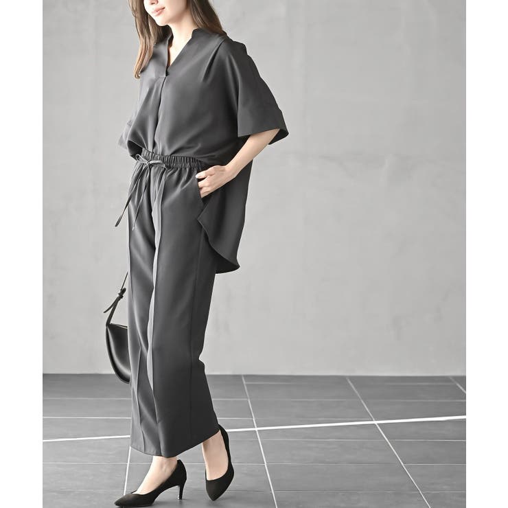 スキッパーブラウスｘイージーパンツセットアップ | rps | 詳細画像3 