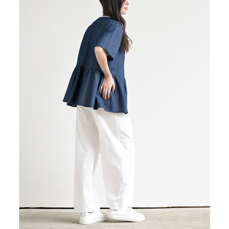 ハーフスリーブデニムペプラムジャケット | rps | 詳細画像13 