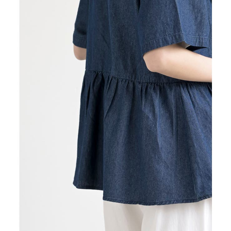 ハーフスリーブデニムペプラムジャケット | rps | 詳細画像17 