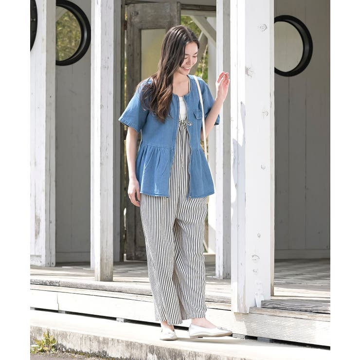 ハーフスリーブデニムペプラムジャケット | rps | 詳細画像2 