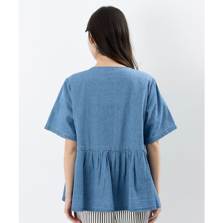 ハーフスリーブデニムペプラムジャケット | rps | 詳細画像20 