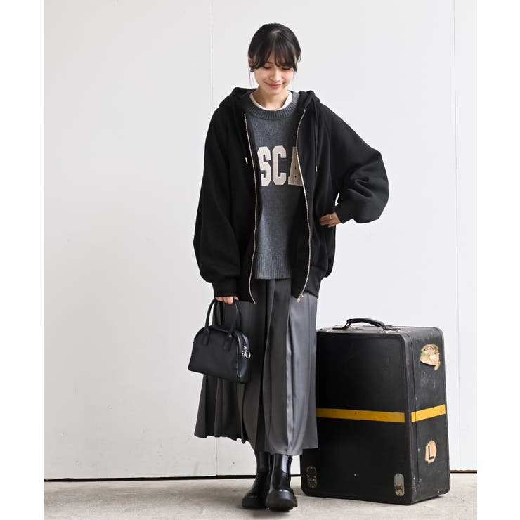 裏起毛ビッグシルエットジップパーカー[品番：RPSW0002065]｜rps