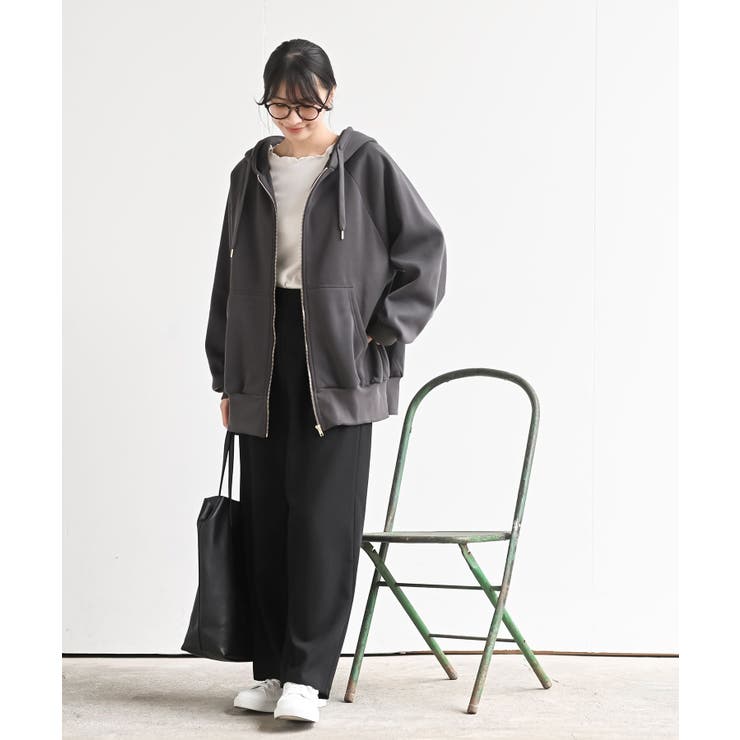 裏起毛ビッグシルエットジップパーカー[品番：RPSW0002065]｜rps