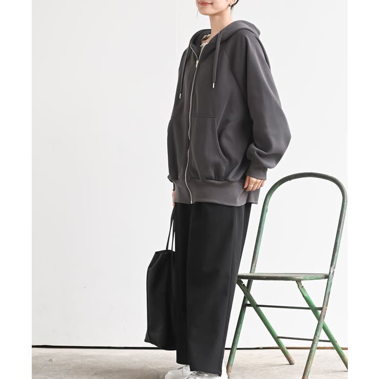 裏起毛ビッグシルエットジップパーカー[品番：RPSW0002065]｜rps