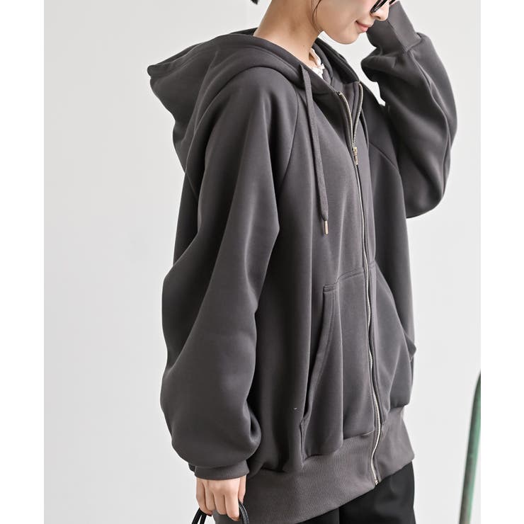 裏起毛ビッグシルエットジップパーカー[品番：RPSW0002065]｜rps