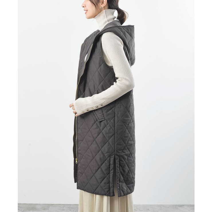 キルトフードＺＩＰロングベスト | rps | 詳細画像18 