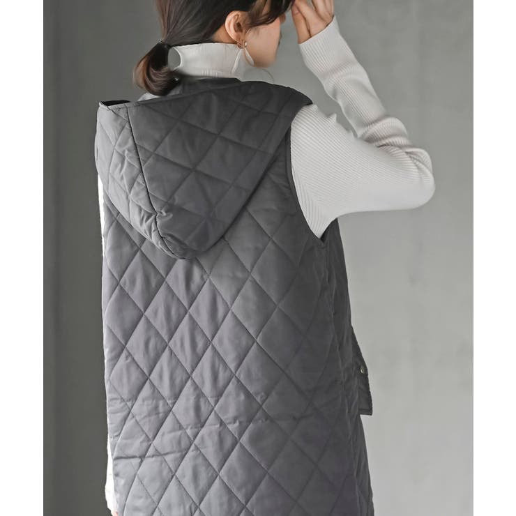 キルトフードＺＩＰロングベスト | rps | 詳細画像4 