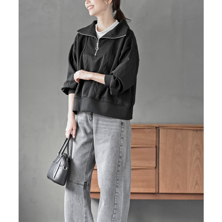 ふくれジャガードフェイクレイヤードプルオーバー | rps | 詳細画像12 