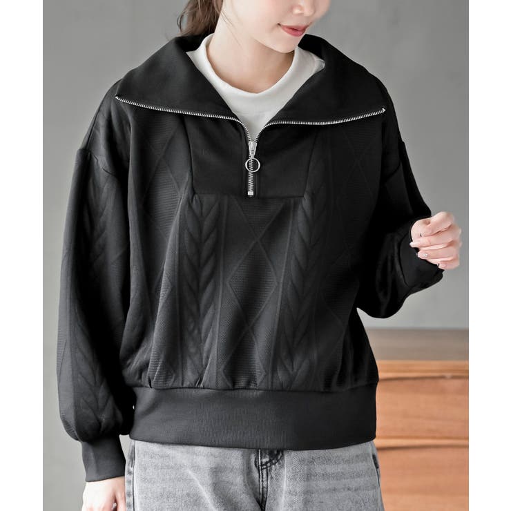 ふくれジャガードフェイクレイヤードプルオーバー | rps | 詳細画像15 