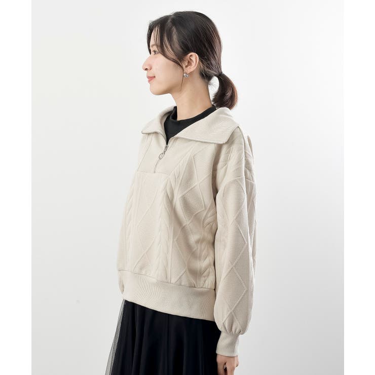 ふくれジャガードフェイクレイヤードプルオーバー | rps | 詳細画像19 