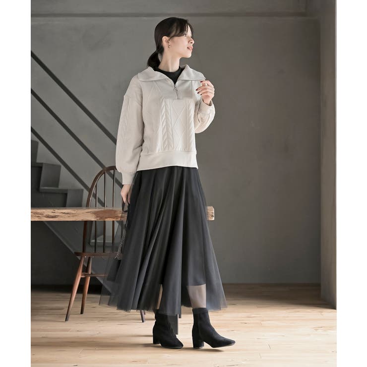 ふくれジャガードフェイクレイヤードプルオーバー | rps | 詳細画像2 