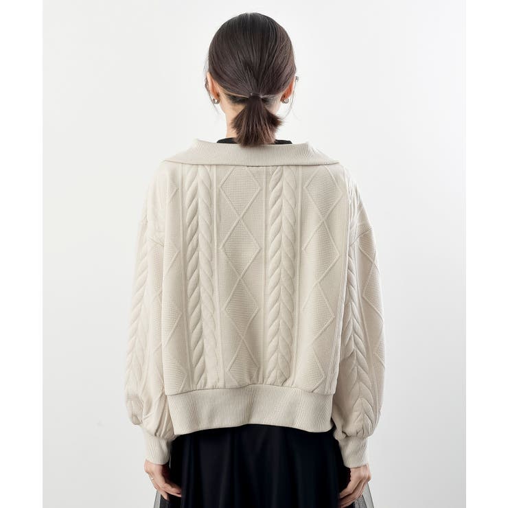 ふくれジャガードフェイクレイヤードプルオーバー | rps | 詳細画像20 