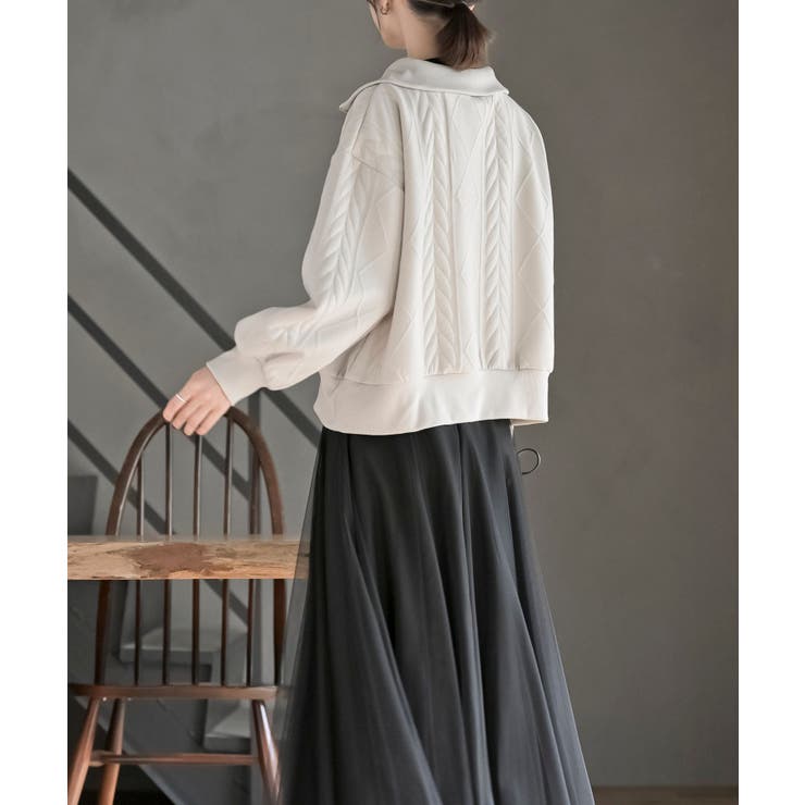 ふくれジャガードフェイクレイヤードプルオーバー | rps | 詳細画像4 