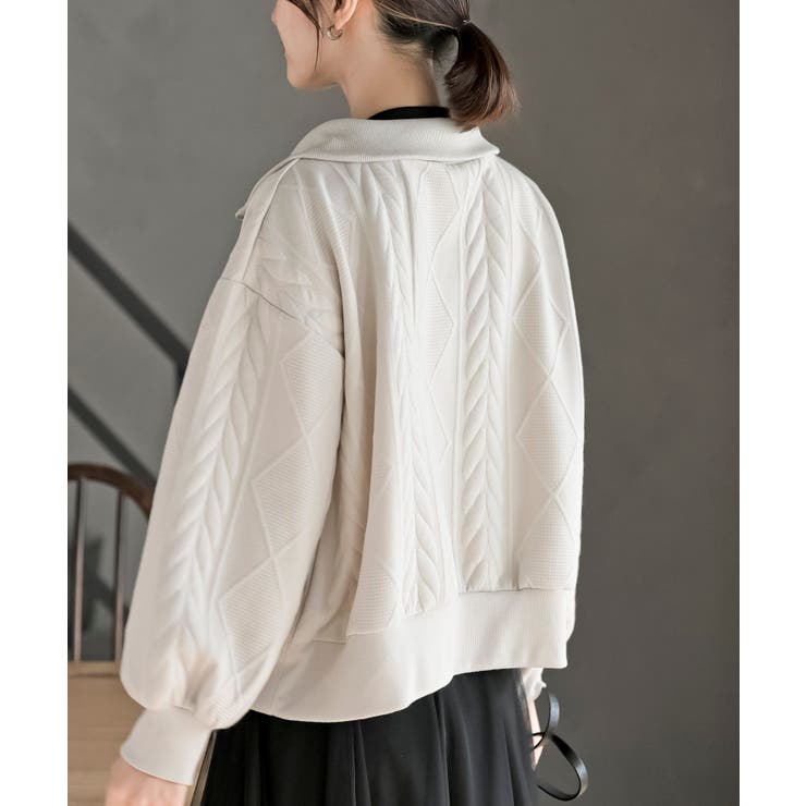 ふくれジャガードフェイクレイヤードプルオーバー | rps | 詳細画像7 