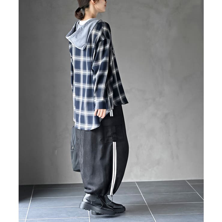 フードツキチェックシャツ | rps | 詳細画像21 