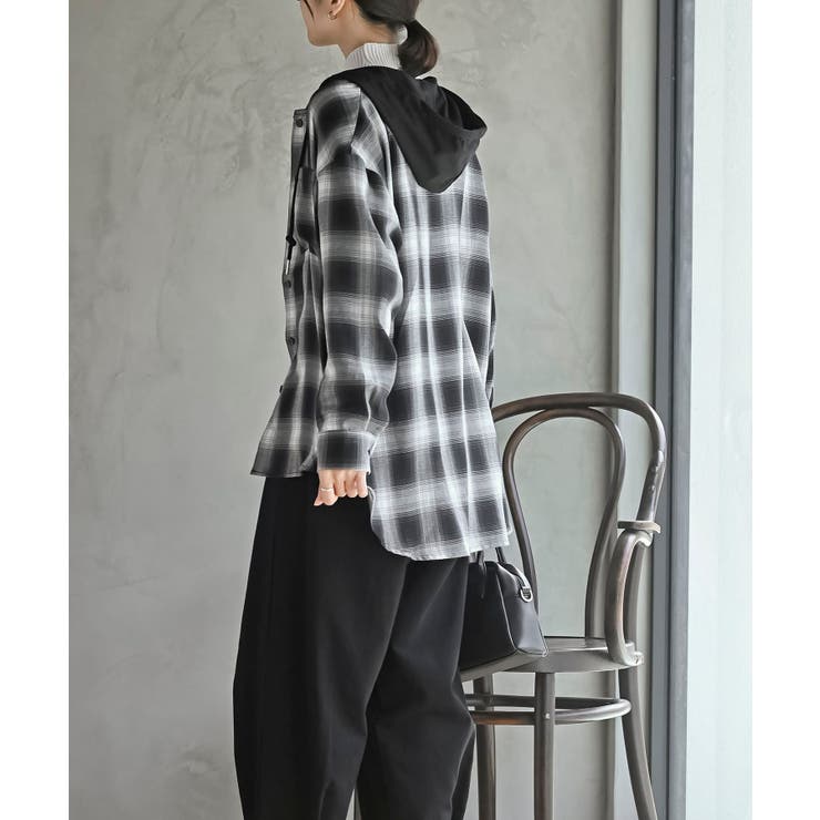 フードツキチェックシャツ | rps | 詳細画像3 