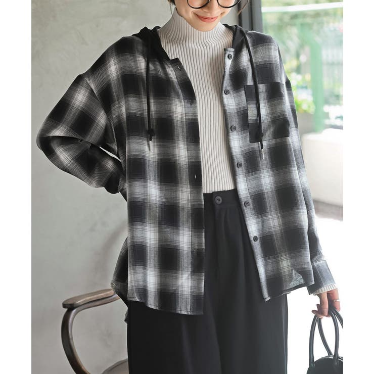 フードツキチェックシャツ | rps | 詳細画像6 